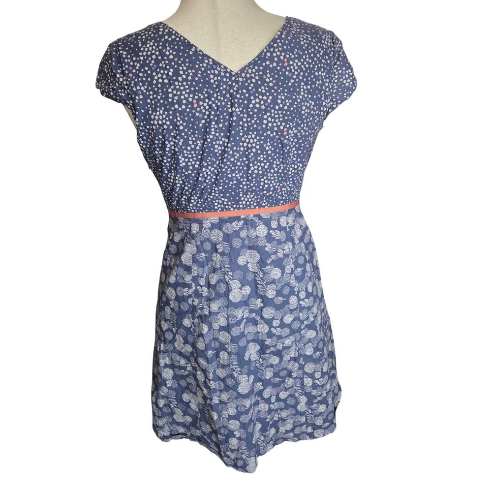 Stunning Boden Hotchpotch Cotton Floral Cap Sleeve Dress Boho 2-Toned Spring - Picture 3 of 13